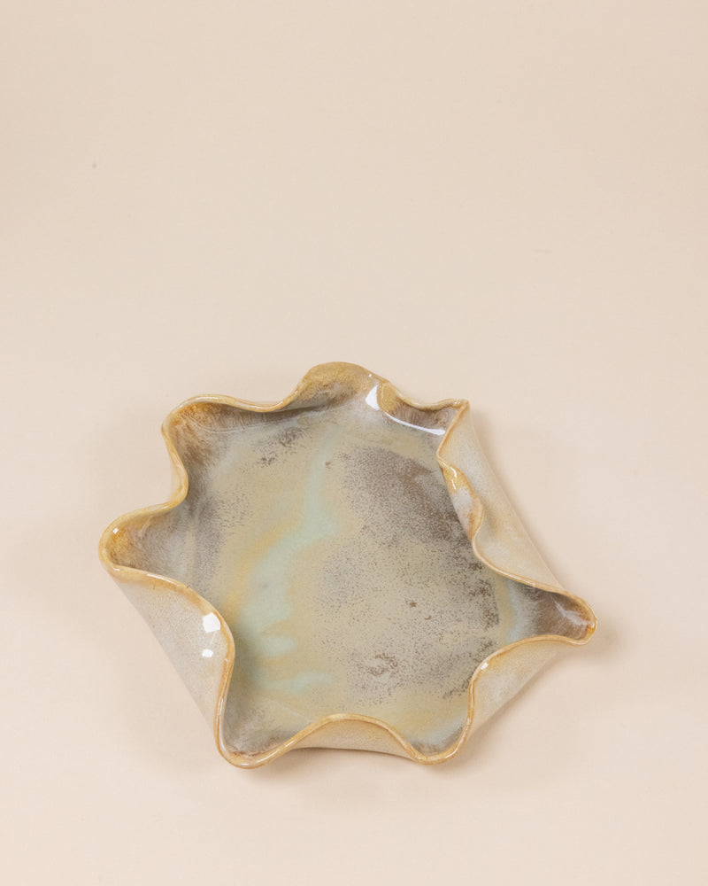 Glossy Grey Irregular Plate
