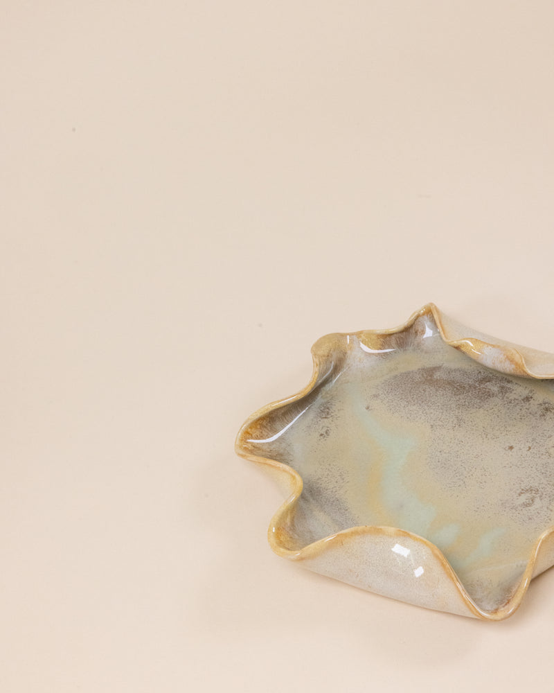 Glossy Grey Irregular Plate