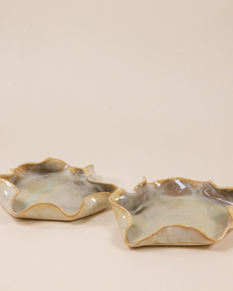 Glossy Grey Irregular Plate